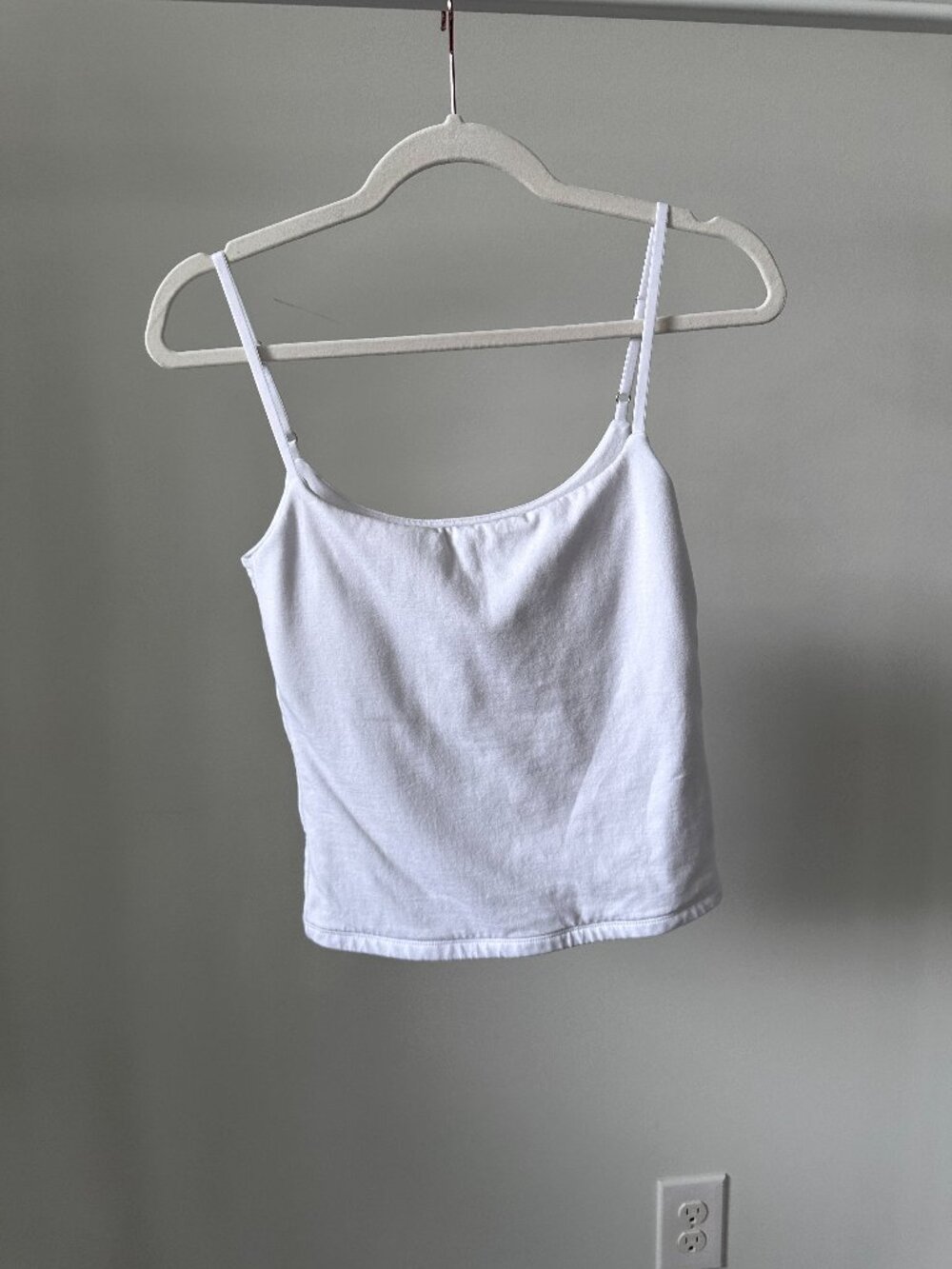Abercrombie & Fitch Bra-Free 90s Cami White Medium Washed Never Worn